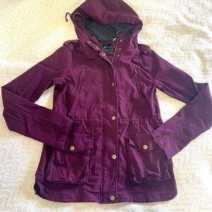 Eden Society Dark Purple Holly Contrast Hood Cargo Jacket Sz Small